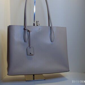 Kate Spade New York, Eva Tote/Satchel  with Silver Hardware, in a Warm Beige